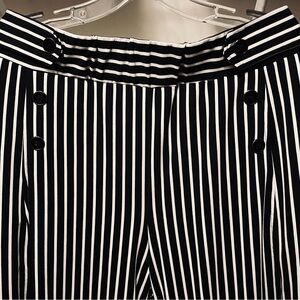 Bert and Louis Black and White Striped Pants